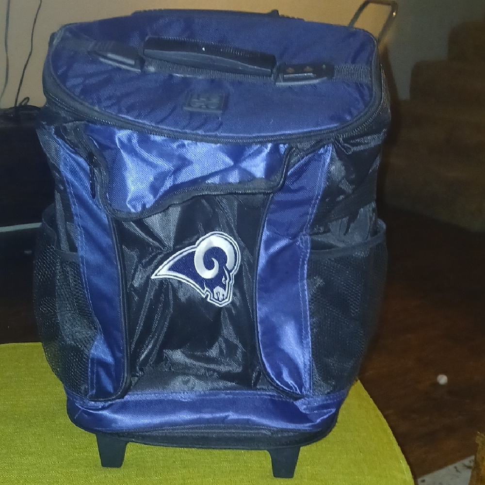 Blue and Black Backpack with Logo
